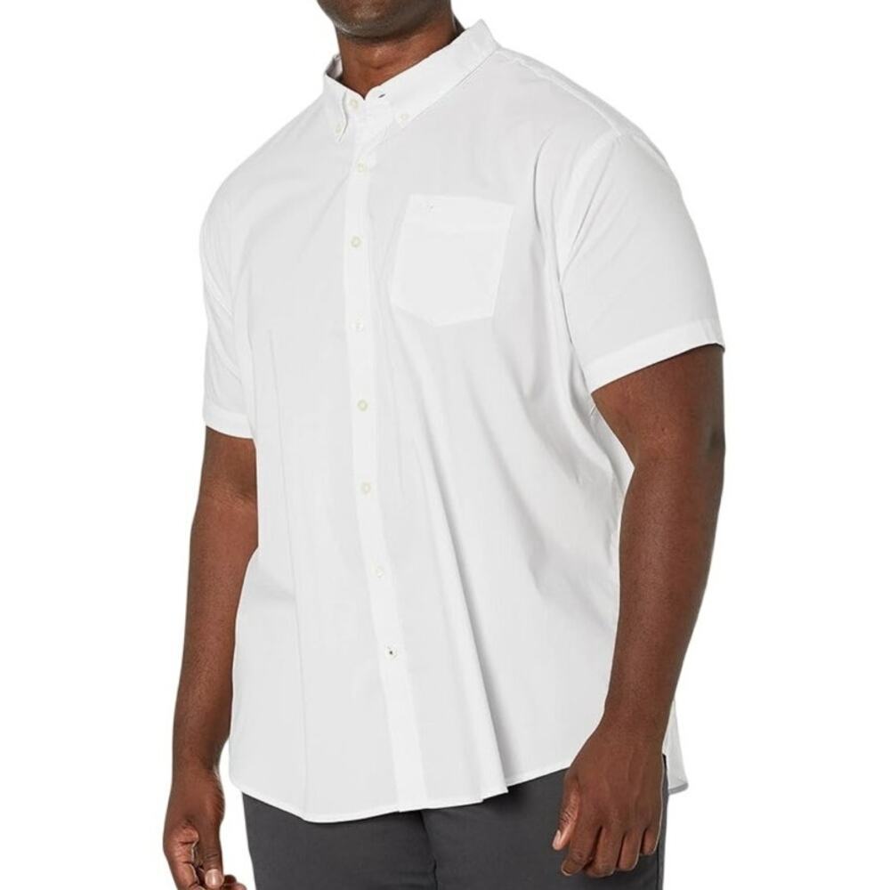 Dockers Classic Fit Short Sleeve Signature Comfort Flex Shirt White Size 2XLT